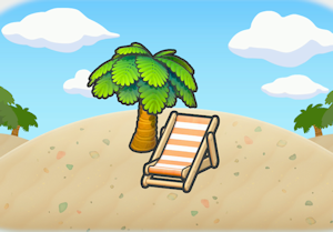 해변의 나무 그늘